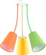ВИТРИНА! Люстра TK Lighting 2106 WIRE Сolour 3x60 Вт E27 зеленый/оранжевый/желтый