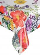 Скатертина Маки 137x240 см білий із малюнком Даріана