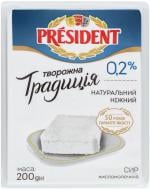 Творог TM President 0.2% Творожная традиция 200 г