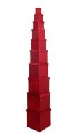Коробка подарочная кубическая красная 601-7 20,5x20,5 см