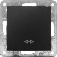 Переключатель перекрестный одноклавишный LXL Tesla TLXL3530A без подсветки графит 3530A graphite