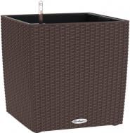 Кашпо Lechuza Cube 40 Cottage 15385 квадратный 31 л мокко