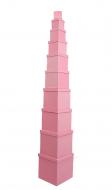 Коробка подарочная кубическая розовая 601-8 22,5x22,5 см