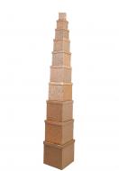 Коробка подарочная кубическая золотая 601-2 10,5x10,5 см