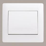 Выключатель одноклавишный LXL Oscar без подсветки белый TL1101A WHITE