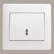 Выключатель проходной одноклавишный LXL Oscar без подсветки белый TL1102A White