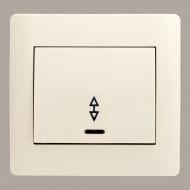 Выключатель проходной одноклавишный LXL Oscar с подсветкой кремовый TL1102BA Cream