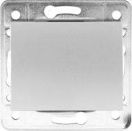 Выключатель одноклавишный LXL Oscar TL1101A без подсветки серебряный TL1101A Silver Met
