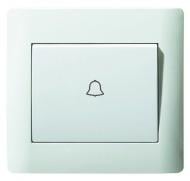 Кнопка звонка LXL Oscar с рамкой без подсветки белый TL1118A White