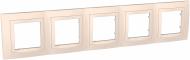 Рамка пятиместная Schneider Electric Unica Basic горизонтальная кремовый MGU2.010.25