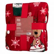Плед Christmas Flannel веселые олени ART0117PB 160x200 см красный Ardesto