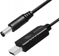 Кабель ColorWay 12V (USB-DC 5.5х2.5mm) 1 м чорний (CW-CBUD067-BK)