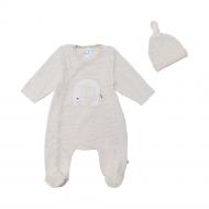 Комбинезон детский Minikin с шапочкой р.68 бежевый 1817004