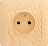 Розетка побутова без заземлення LXL Oscar IP20 дуб TL1123N Oak