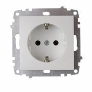 Механизм розетки с заземлением ElectroHоuse Enzo без шторок белый EH-2124