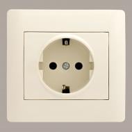 Розетка бытовая с заземлением LXL Oscar IP20 кремовый TL1121A Cream