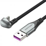 USB-кабель Vention USB 2.0 AM-Type-C M 66 Вт aluminum alloy 180° U-Shaped 1,5 м черный (COHHG)