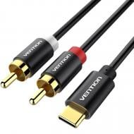 Переходник Vention Audio Type-C M -> 2RCA F 1,5 м черный (BGDBG)