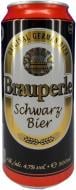 Пиво Brauperle Schwarzbier темне фільтроване ж/б 4,7% 0,5 л