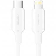 USB-кабель Vention USB 2.0 Type-C M-Lightning M PD 27W PVC 1 м белый (LAKWF)