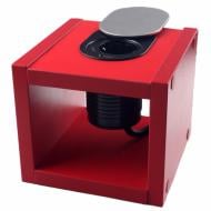 Розетка портативная мебельная двойная с заземлением потративная мебельная EH-AR-304 с крышкой серебро EH-AR-304