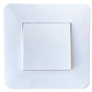 Выключатель кнопочный одноклавишный Efapel Latina без подсветки белый 4715112 SBR