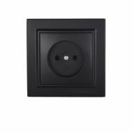 Розетка без заземления ElectroHоuse Enzo без шторок без крышки безупречный графит EH-2108-PG