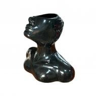 Ваза керамічна Nana ceramics Мрія глянець чорний 26 см