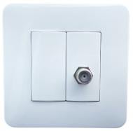 Розетка оконечная с заземлением Efapel Latina IP20 белый 4797912 SBR