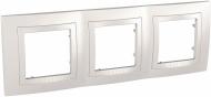 Рамка трехместная Schneider Electric Unica Basic горизонтальная кремовый MGU2.006.25