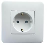 Розетка с заземлением Efapel Latina IP20 белый матовый 4712912 SBM