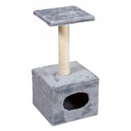 Когтеточка Природа Д1 с будкой серая 32х32х65 см