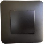 Выключатель одноклавишный Efapel Latina без подсветки черный матовый 4707112 SPM