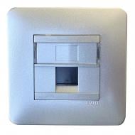 Розетка компьютерная Efapel Latina IP20 алюминий 4797112 SAL