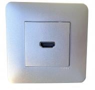 Розетка с заземлением Efapel Latina IP20 алюминий 4743612 SAL