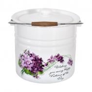 Ведро обычное Idilia 12 л Виола 12 л белый с рисунком