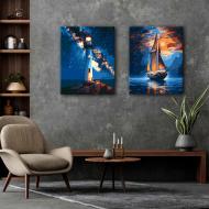 Набор для росписи по номерам Riviera Blanca Морские огни 40x50 см 2 шт. ITR-113