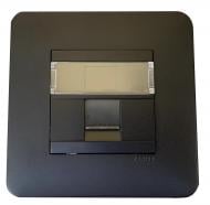 Розетка с заземлением Efapel Latina IP20 черный матовый 4797112 SPM