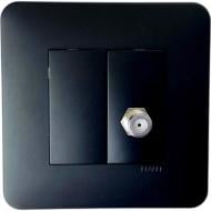 Розетка оконечная с заземлением Efapel Latina IP20 черный матовый 4797912 SPM