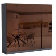 Шафа Luxe Studio Noir 2000 2200х2000х583 мм антрацит (МЛ000139367A)
