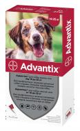 Краплі Bayer Advantix для собак від бліх та кліщів на холку 10-25 кг 2,5 мл (за 1 п-тку, 4 в уп.) шт. 2,5 мл