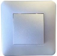 Выключатель одноклавишный Efapel Latina без подсветки алюминий 4701112 SAL