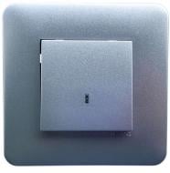 Вимикач одноклавішний Efapel Latina з підсвіткою алюміній 4701212 SAL