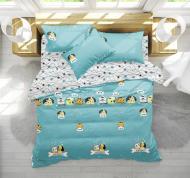 Комплект постельного белья Бязь 17-0518 Cat-dog blue 160х220 см мультиколор MirSon Комплект постельного белья Бязь 17-0518 Cat-dog blue 160х220 см мультиколор MirSon