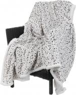 Плед двухсторонний Spots 160x200 см белый с принтом La Nuit