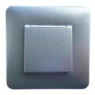 Розетка вологозахищена із заземленням Efapel Latina Шуко IP44 алюміній 4712812 SAL