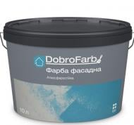 Фарба фасадна акрилова DobroFarb атмосферостійка мат біла 1,4 кг