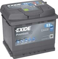 Аккумулятор автомобильный EXIDE Premium 53Ah 540A 12V «+» справа (EA530)