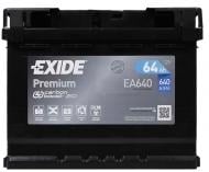 Аккумулятор автомобильный EXIDE Premium 64Ah 640A 12V EA640 «+» справа (EA640)