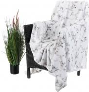 Плед Flannel Plush White Marble 200x220 см белый La Nuit